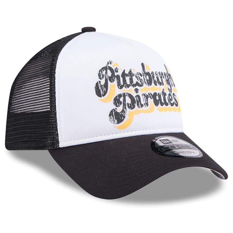 Pirates Throwback Women's Pittsburgh Pirates New Era White/Black Throwback Team Foam ...