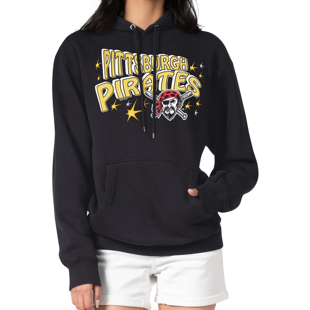 Pittsburgh Pirates Starter Women's Fireworks Fleece Tri-Blend Pullover Hoodie - Black