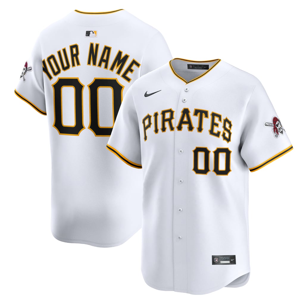 Youth Pittsburgh Pirates Nike White Home Custom Limited Jersey
