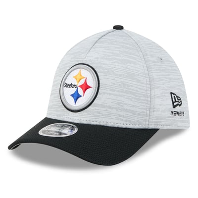 Pittsburgh Steelers New Era  Tech 39THIRTY A-Frame Stretch Hat - Gray
