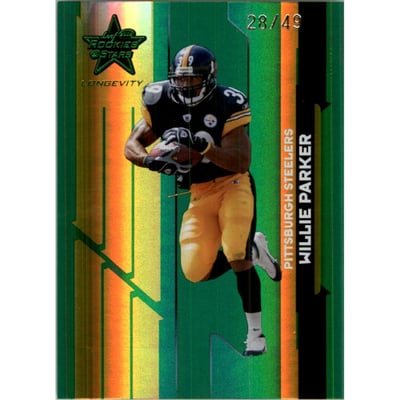 2006 Leaf Rookies and Stars Longevity Target Emerald Parallel #83 Willie Parker