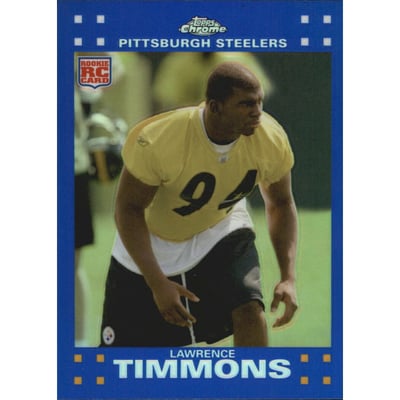 2007 Topps Chrome Blue Refractors #TC243 Lawrence Timmons
