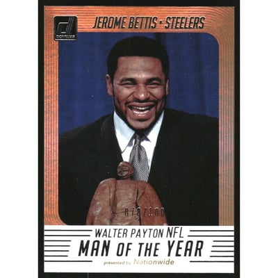 2018 Donruss Walter Payton NFL Man of the Year Holo #11 Jerome Bettis