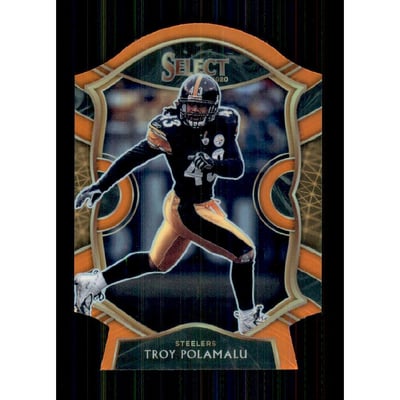 2020 Select Prizm Orange Die Cut #28 Troy Polamalu