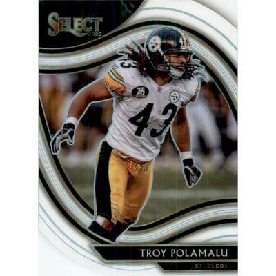 2020 Select Prizm White Die Cut #341 Troy Polamalu