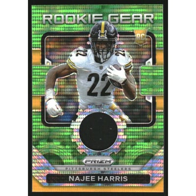 2021 Panini Prizm Rookie Gear Neon Green Pulsar #13 Najee Harris