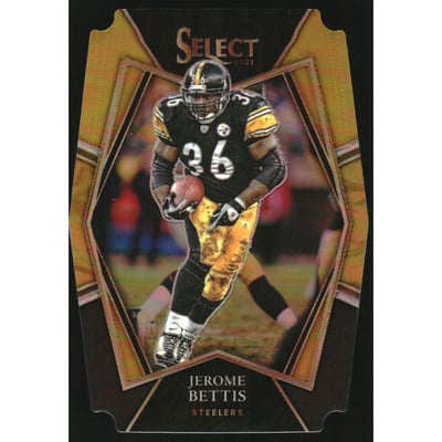 2021 Select Prizm Black and Gold Die Cut #137 Jerome Bettis
