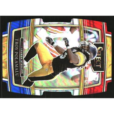 2021 Select Prizm Red and Blue Die Cut #41 Troy Polamalu