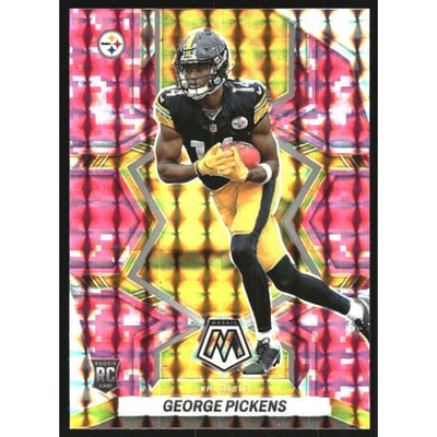2022 Panini Mosaic Mosaic Camo Pink #282 George Pickens DEB