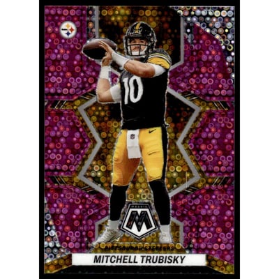 2022 Panini Mosaic Mosaic No Huddle Pink #162 Mitchell Trubisky
