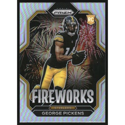 2022 Panini Prizm Fireworks Prizms Silver #22 George Pickens