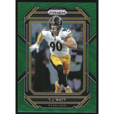 2022 Panini Prizm Prizms Green #249 T.J. Watt