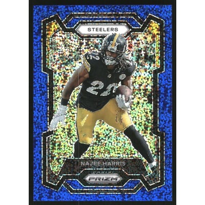 2023 Panini Prizm Prizms Blue Sparkle #252 Najee Harris