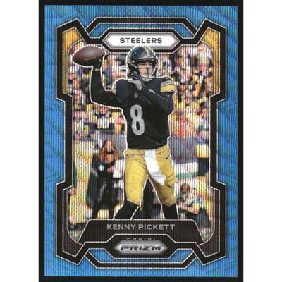 2023 Panini Prizm Prizms Blue Wave #249 Kenny Pickett