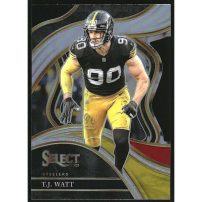2023 Select Prizm Black and Red Die Cut #217 T.J. Watt