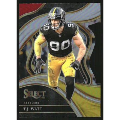 2023 Select Prizm Red and Yellow Die Cut #217 T.J. Watt