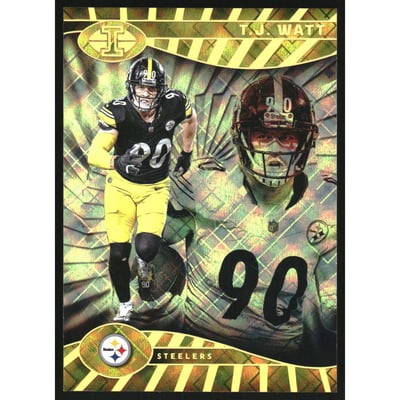 2024 Panini Illusions Trophy Collection Yellow Diamond #73 T.J. Watt