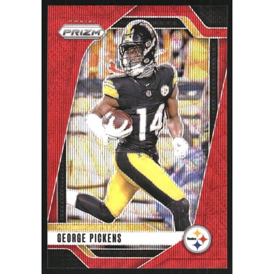 2024 Panini Prizm Prizms Red Wave #243 George Pickens