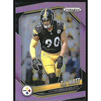 2025 Panini Prizm Prizms Pink #263 T.J. Watt