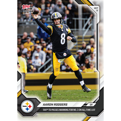 Aaron Rodgers - 2026-27 NFL Topps NOW® - Card 50 - LOOK FOR AUTOS