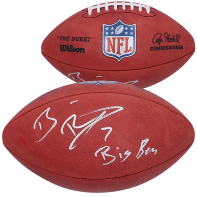 Ben Roethlisberger Pittsburgh Steelers Fanatics Authentic Autographed Duke Full Color Pro Football with "Big Ben" Inscription