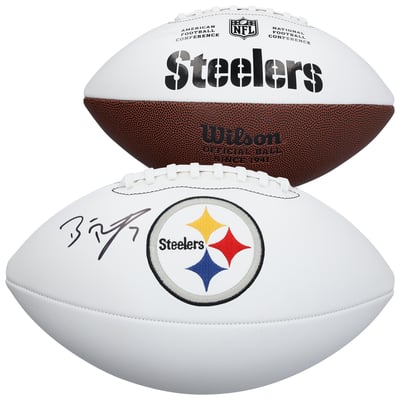 Ben Roethlisberger Pittsburgh Steelers Autographed Fanatics Authentic Wilson White Panel Football