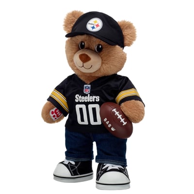  Pittsburgh Steelers Build-A-Bear Happy Hugs Teddy Bear Gift Set