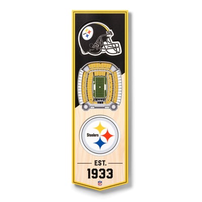 Pittsburgh Steelers Fanpoint 6'' x 19'' 3D StadiumView Banner