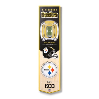 Pittsburgh Steelers Fanpoint 8'' x 32'' 3D StadiumView Banner