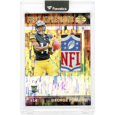 George Pickens Pittsburgh Steelers Autographed 2022 Panini Illusions NFL Shield Relic Purple Ink #115 #1/1 Rookie Card