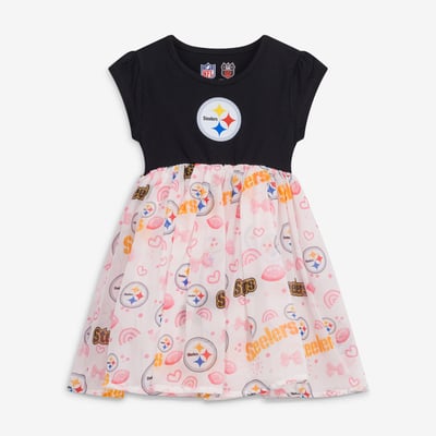 Pittsburgh Steelers Wes & Willy Girls Toddler Princess Dress - Black