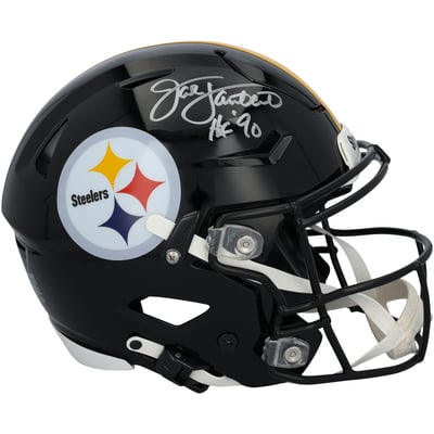 Jack Lambert Pittsburgh Steelers Autographed Fanatics Authentic Riddell Speed Flex Authentic Helmet with "HOF 90" Inscription