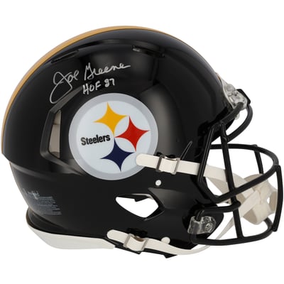Joe Greene Pittsburgh Steelers Autographed Fanatics Authentic Riddell Speed Authentic Helmet with "HOF 87" Inscription