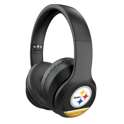 Pittsburgh Steelers Keyscaper Personalized Endzone Solid Wireless Bluetooth Headphones With Case
