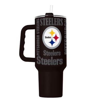  Pittsburgh Steelers Logo Brands 40oz. Replay Powder Coat Tumbler