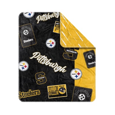 Pittsburgh Steelers Logo Brands 50" x 60" Dream Weave Throw Blanket