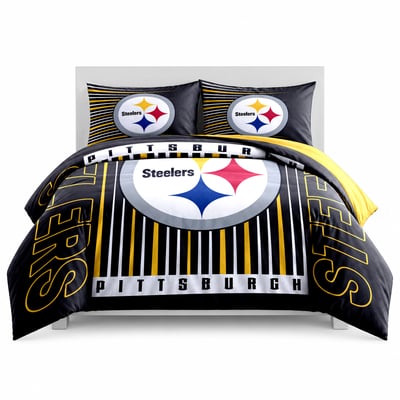 Pittsburgh Steelers Logo Brands Momentum 5-Piece Full/Queen Bedding Set