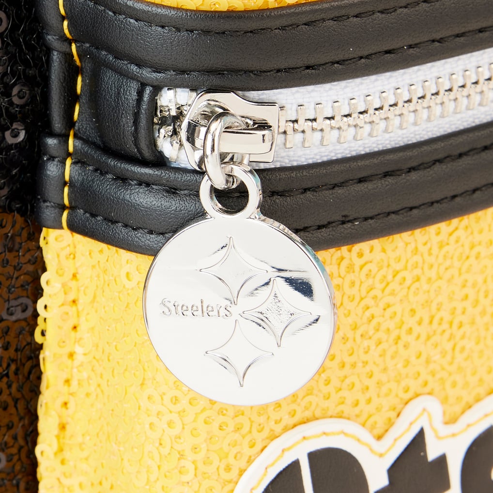 Pittsburgh Steelers Loungefly Sequin Mini Backpack display picture 1