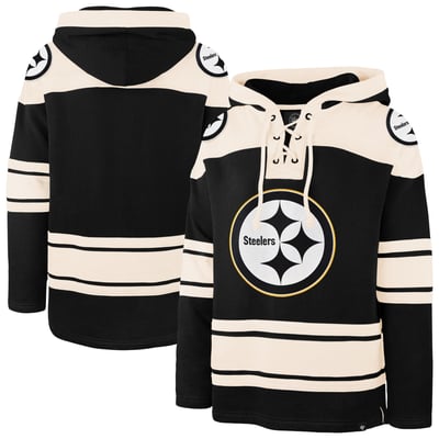 Pittsburgh Steelers '47 Superior Lacer Hoodie - Black