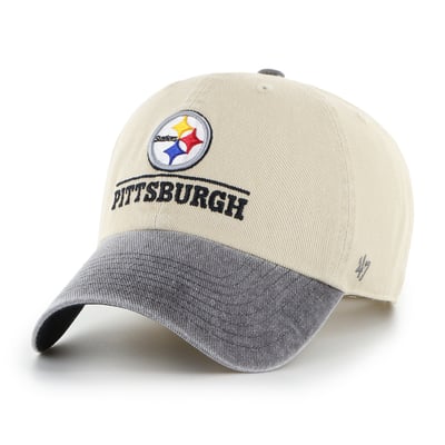 Pittsburgh Steelers '47 Logo Line Clean Up Adjustable Hat - Natural