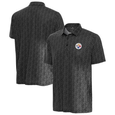 Pittsburgh Steelers Antigua Vigorous Polo - Black