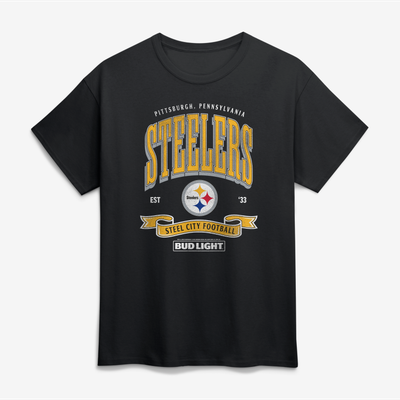 Pittsburgh Steelers Bud Light T-Shirt - Black