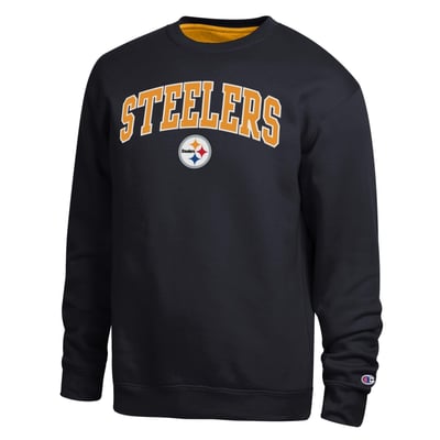  Pittsburgh Steelers Champion Contrast Lined Sweatshirt - Black