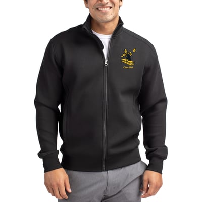 Pittsburgh Steelers Cutter & Buck Throwback Roam Eco Recycled Full-Zip Jacket - Black