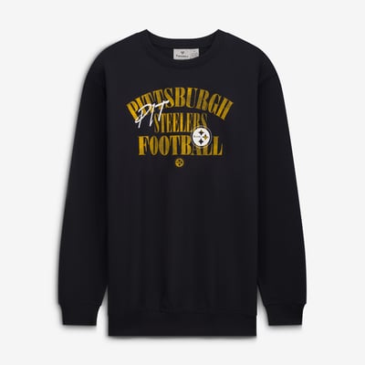 Pittsburgh Steelers Fanatics Big & Tall Relaxed Halftime Lead Sweatshirt - Black