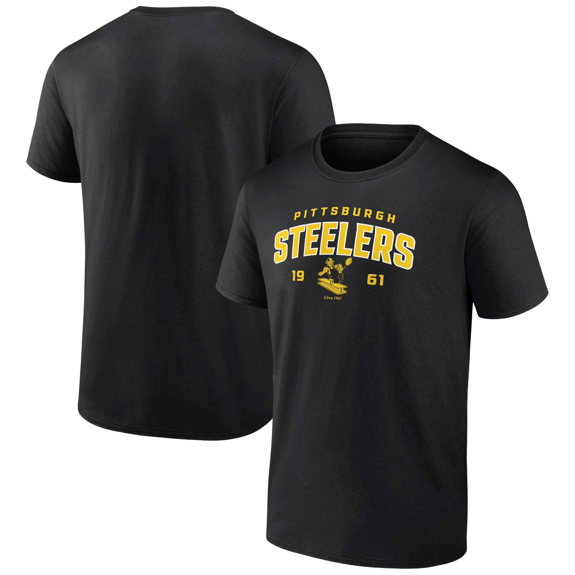 Men's Pittsburgh Steelers Fanatics Black Established T-Shirt