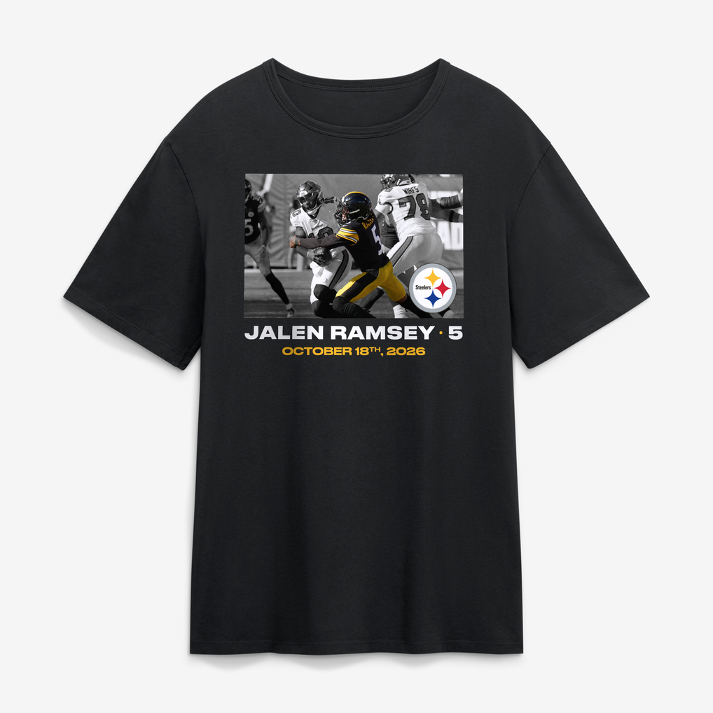 Men's Pittsburgh Steelers Jalen Ramsey Black NFL Flash Features Week 6 ...