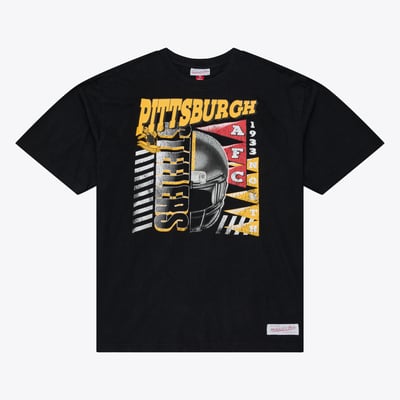 Pittsburgh Steelers Mitchell & Ness Core Essentials Street Graphic T-Shirt - Black
