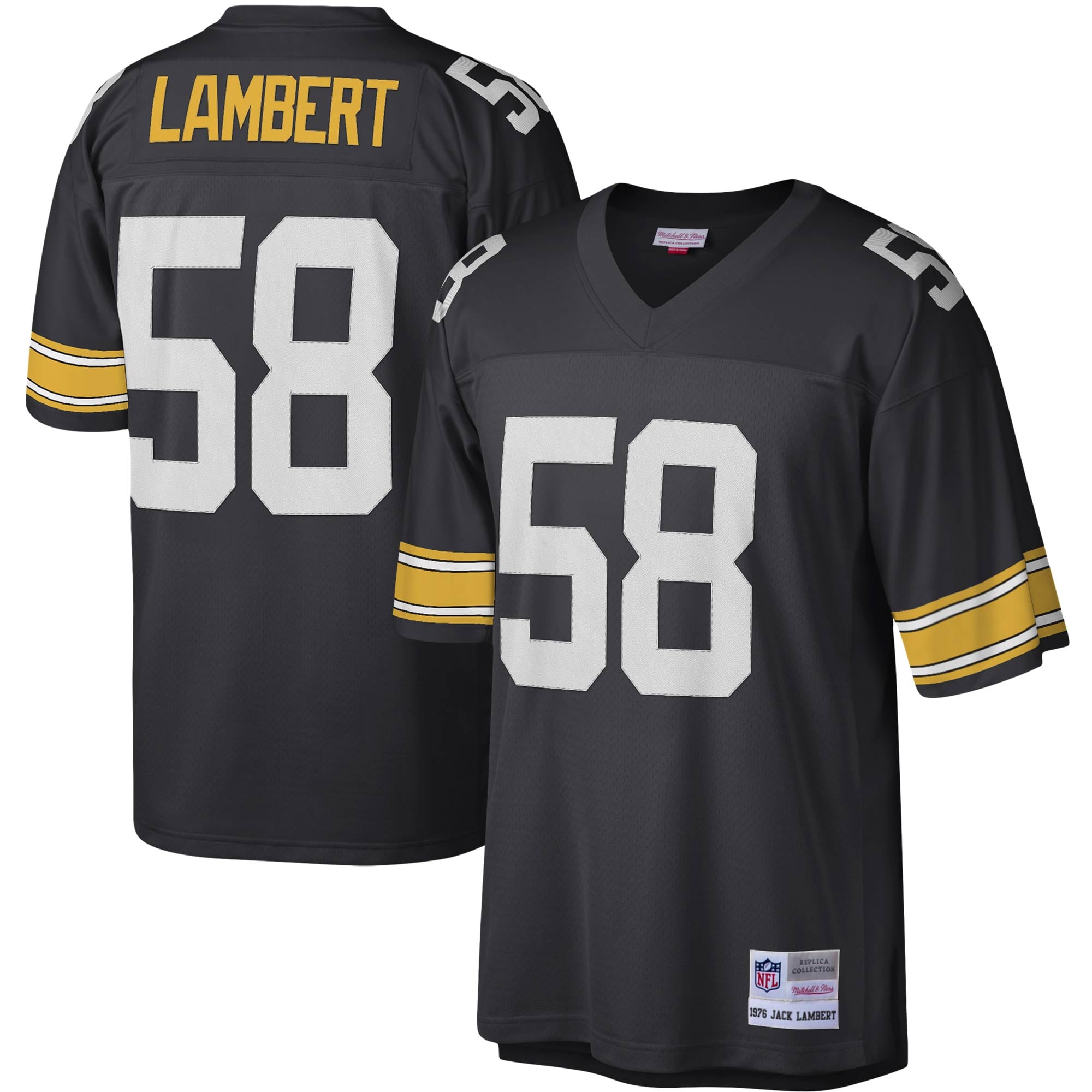 Men's Pittsburgh Steelers Jack Lambert Mitchell & Ness Black