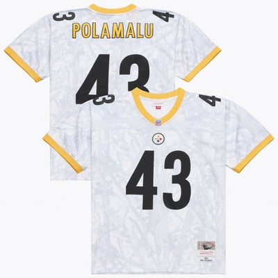 Troy Polamalu Pittsburgh Steelers Mitchell & Ness 2005 Ghosted Retired Player Jersey - White